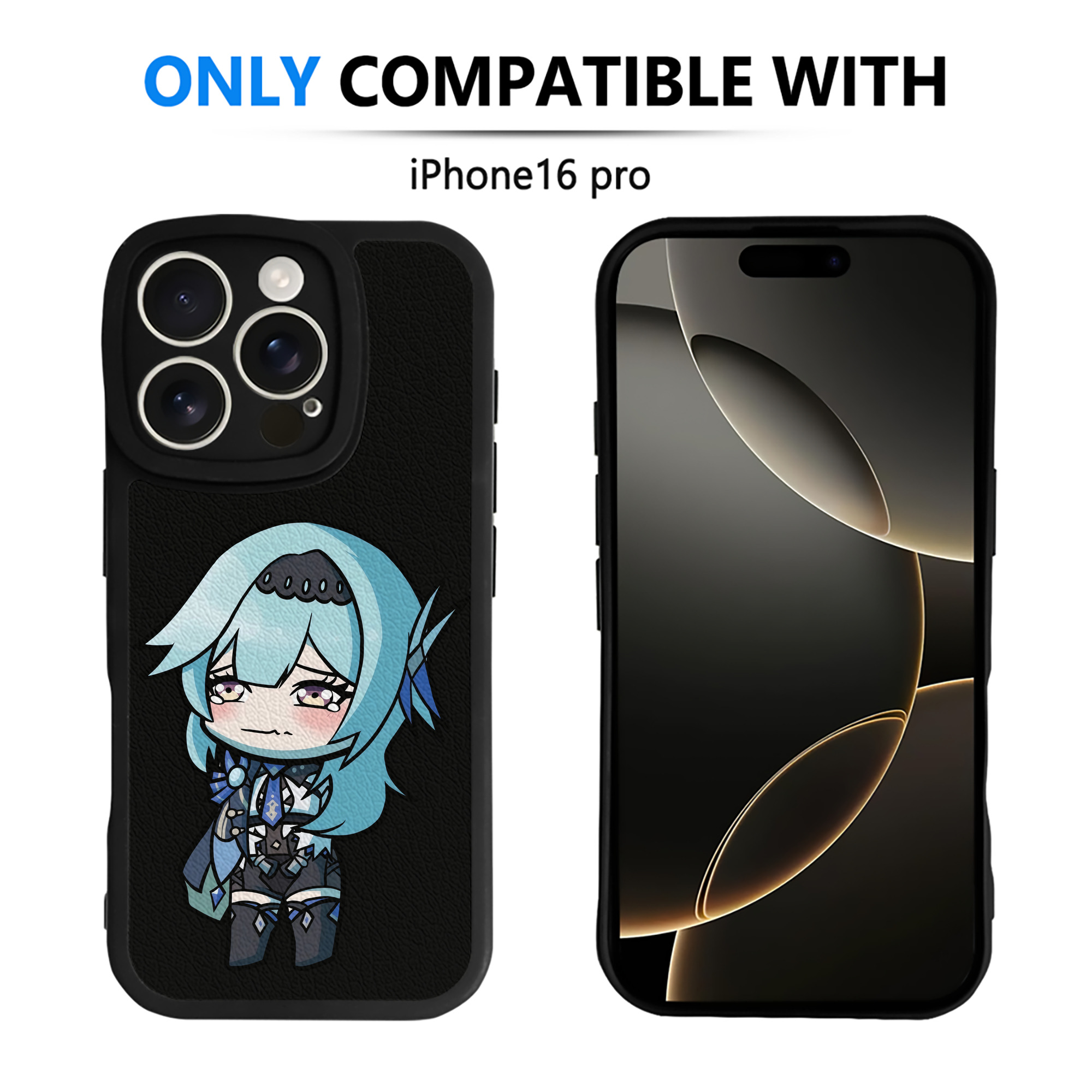 げんし神 优菈 ゆうら genshin Yūra 【iPhone 16シリーズ対応】シリコンスマホケース（レザー調） 材質：シリコン